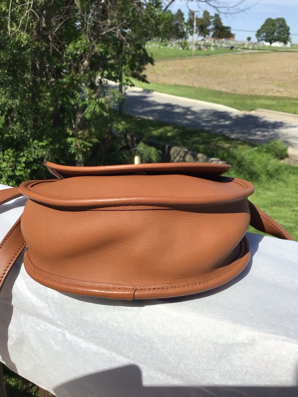 Vintage Coach British Tan Watson Crossbody Bag 9981 - Picture 4 of 15